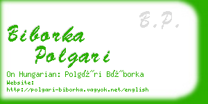biborka polgari business card